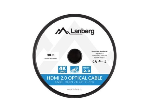 Kabel HDMI M/M v2.0 CA-HDMI-20FB-0300-BK 30m czarny Kabel HDMI M/M v2.0 CA-HDMI-20FB-0300-BK 30m czarny