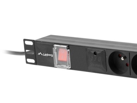 Listwa zasilająca rack PDU 19 cali 1U 16A 6X 230V PL 2m czarna Listwa zasilająca rack PDU 19 cali 1U 16A 6X 230V PL 2m czarna