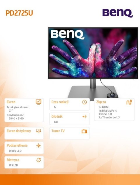 Monitor 27 PD2725U LED 5ms/4K/IPS/HDMI/DP/USB Monitor 27 PD2725U LED 5ms/4K/IPS/HDMI/DP/USB