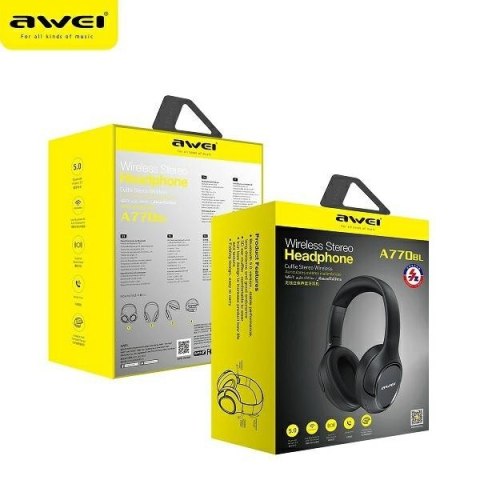 Słuchawki nauszne Bluetooth A770BL Czarne Słuchawki nauszne Bluetooth A770BL Czarne