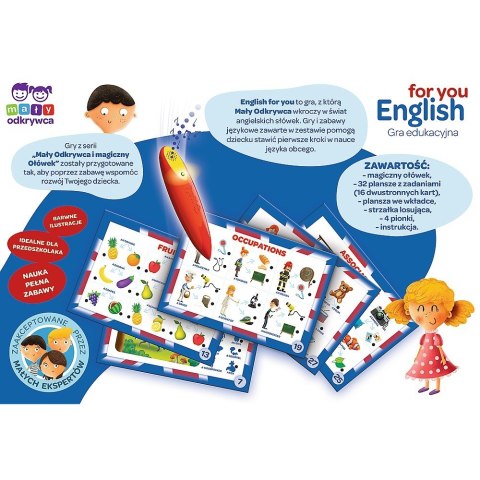 Gra English for you Mały Odkrywca i Magiczny ołówek Gra English for you Mały Odkrywca i Magiczny ołówek