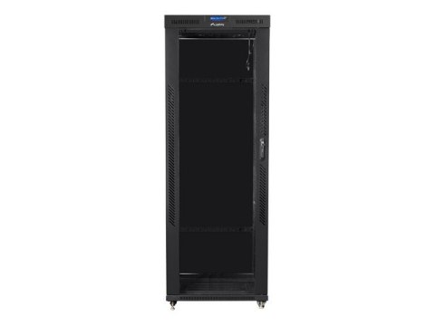 Szafa instalacyjna rack stojąca 19 42U 800x800 czarna, drzwi szklane LCD (Flat pack) Szafa instalacyjna rack stojąca 19 42U 800x800 czarna, drzwi szklane LCD (Flat pack)