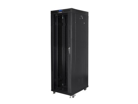 Szafa instalacyjna rack stojąca 19 42U 800x800 czarna, drzwi szklane LCD (Flat pack) Szafa instalacyjna rack stojąca 19 42U 800x800 czarna, drzwi szklane LCD (Flat pack)