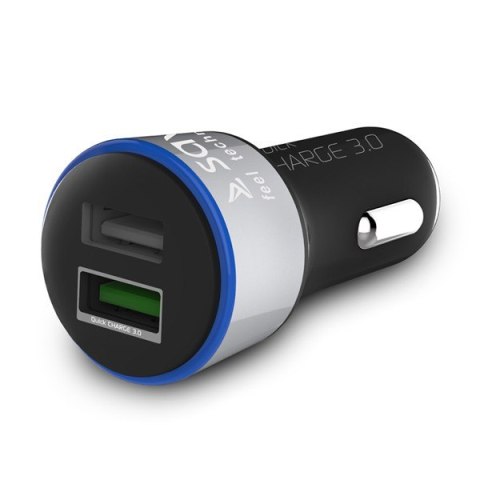 Ładowarka samochodowa Quick Charge 3.0 Savio SA-06/B, 3A, 5.4A, 2xUSB Ładowarka samochodowa Quick Charge 3.0 Savio SA-06/B, 3A, 5.4A, 2xUSB