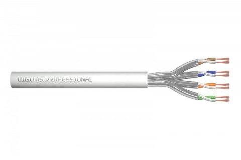 Kabel teleinformatyczny patchcordowy kat.6A, U/FTP, linka, AWG 27/7, LSOH, 100m, szary, karton Kabel teleinformatyczny patchcordowy kat.6A, U/FTP, linka, AWG 27/7, LSOH, 100m, szary, karton