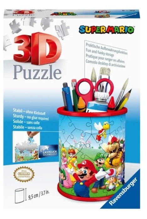 Puzzle 54 elementy 3D Przybornik, Super Mario Puzzle 54 elementy 3D Przybornik, Super Mario