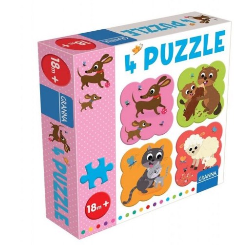 Puzzle z Jamnikiem 4 puzle 4 elementy Puzzle z Jamnikiem 4 puzle 4 elementy