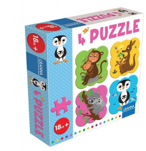 Puzzle z Pingwinem 4 puzle 4 elementy Puzzle z Pingwinem 4 puzle 4 elementy