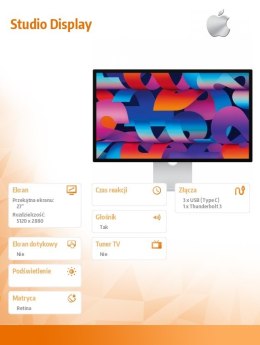 Studio Display - Nano-Texture Glass - Uchwyt mocujący VESA. Bez podstawki