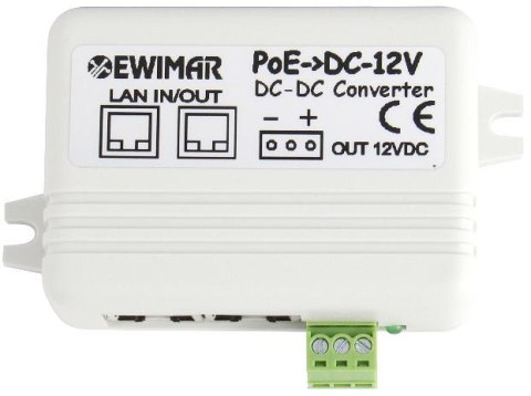 Rozdzielacz zasilania PoE, splitter 12V EWIMAR PoE-Conv2/AF