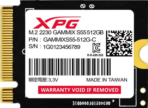 Dysk SSD Adata XPG GAMMIX S55 512GB M2230
