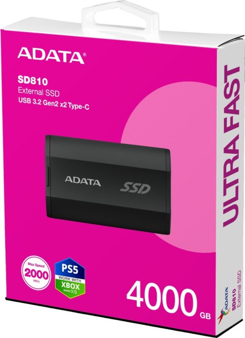 Dysk SSD Adata SD810 External 4TB czarny