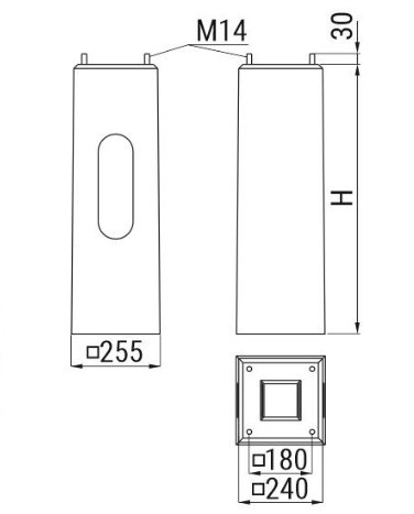 Fundament prefabrykowany ATS FP3 pod słup ATS