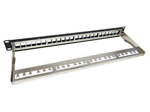 Patch panel pusty 24 porty 1U modularny Patch panel pusty 24 porty 1U modularny