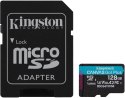 Karta pamięci microSD 128GB Kingston CanvasGo! Plus 200MB/s A2 U3 V30 + adapter