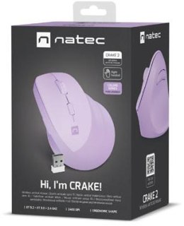 Mysz komputerowa Natec Crake 2 Pure Lavender 2400DPI bezprzewodowa