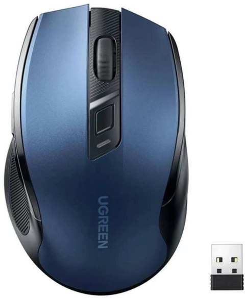 Mysz optyczna Ugreen MU006 bezprzewodowa USB 2.4GHz / Bluetooth 5.0 4000 DPI - niebieska