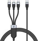 Unitek przewód ładujący USB 3 w 1 czarny