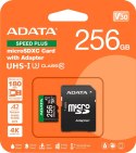 Adata Karta pamięci microSD Speed Plus 256GB UHS1 U3 V30 A2 180/160 MB/s