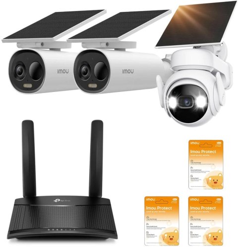 Zestaw kamer Imou 1x Cell PT kit, 2x Cell 3C AIO z routerem 4G