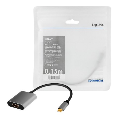 Adapter USB-C do HDMI/F ,4K/60Hz aluminiowy 0.15m Adapter USB-C do HDMI/F ,4K/60Hz aluminiowy 0.15m