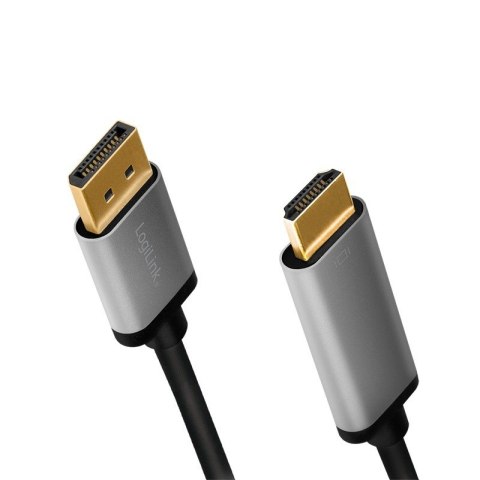 Kabel DisplayPort 4K/60 Hz,DP do HDMI aluminiowy 2m Kabel DisplayPort 4K/60 Hz,DP do HDMI aluminiowy 2m