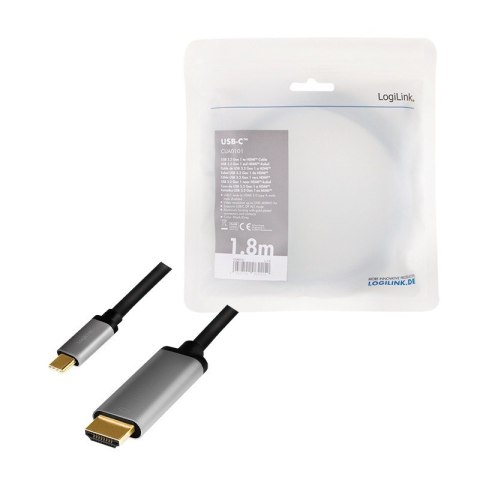 Kabel USB-C do HDMI, 4K 60Hz aluminiowy 1.8m Kabel USB-C do HDMI, 4K 60Hz aluminiowy 1.8m