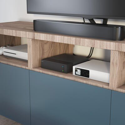 Przedłużacz TV ochron 4x2P+Z + 4x2P 2m czarny Przedłużacz TV ochron 4x2P+Z + 4x2P 2m czarny