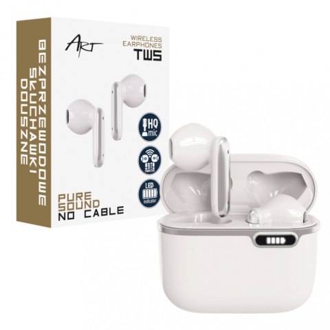 Słuchawki Bluetooth z HQ mikrofonem TWS (USB-C) Białe Słuchawki Bluetooth z HQ mikrofonem TWS (USB-C) Białe
