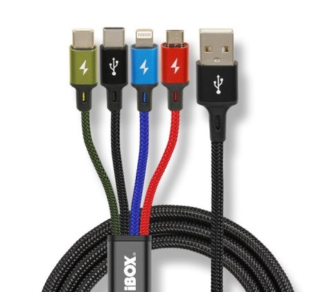 KABEL USB 4W1 2XUSB-C, MICROUSB, LIGHTNING KABEL USB 4W1 2XUSB-C, MICROUSB, LIGHTNING