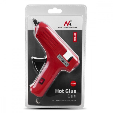 Pistolet do klejenia na gorąco MCE432, 2 wkłady kleju Pistolet do klejenia na gorąco MCE432, 2 wkłady kleju