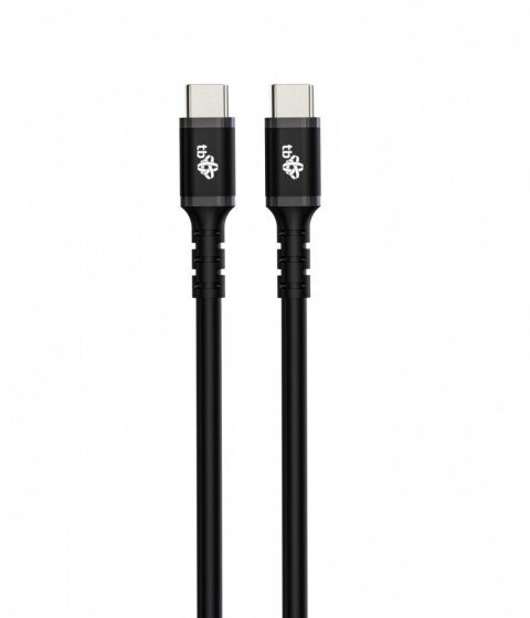 Kabel USB-C - USB-C 2m silikonowy czarny Kabel USB-C - USB-C 2m silikonowy czarny