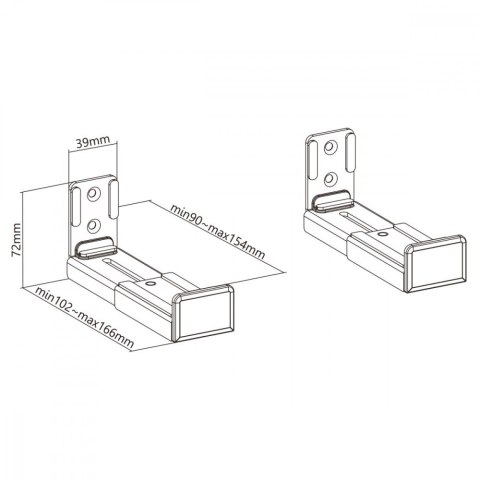 Uchwyt ścienny na soundbar regulowany MC-932 Uchwyt ścienny na soundbar regulowany MC-932