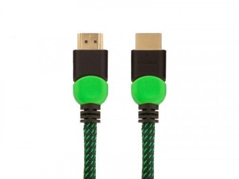Kabel HDMI 2.0 zielono-czarny 1,8m, GCL-03