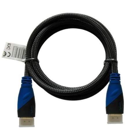 Kabel HDMI (M) 3m, oplot nylonowy, złote końcówki, v1.4 high speed, ethernet/3D, CL-07 Kabel HDMI (M) 3m, oplot nylonowy, złote końcówki, v1.4 high speed, ethernet/3D, CL-07