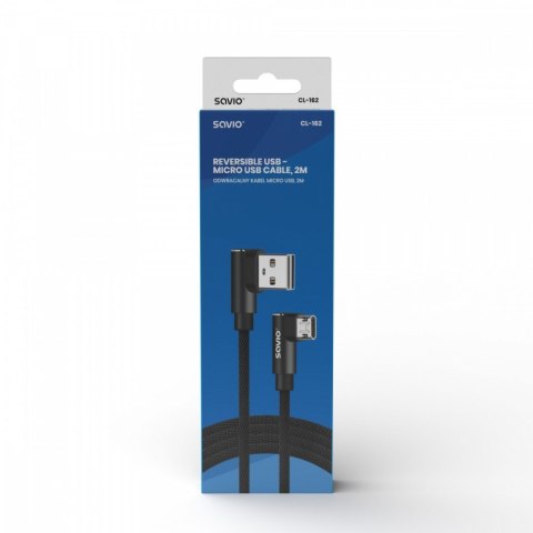 Kabel z dwustronnym złączem USB Micro USB - USB A 1m, CL-161 Kabel z dwustronnym złączem USB Micro USB - USB A 1m, CL-161