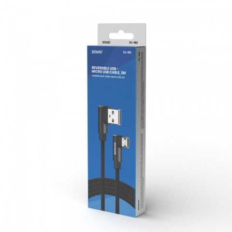 Kabel z dwustronnym złączem USB Micro USB - USB A 1m, CL-161 Kabel z dwustronnym złączem USB Micro USB - USB A 1m, CL-161
