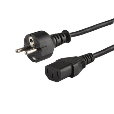 Kabel zasilający Schuko męski - IEC C13, 1,8m, CL-138 Kabel zasilający Schuko męski - IEC C13, 1,8m, CL-138
