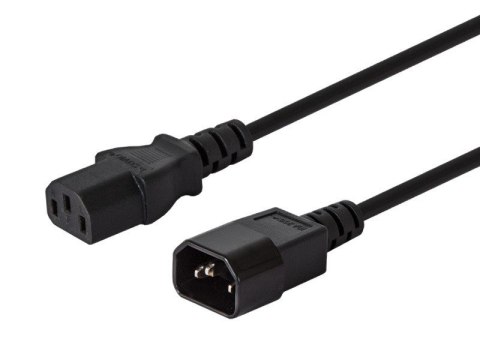Komputerowy przedłużacz zasilający IEC: C14-C13, 1,2m, CL-99 Komputerowy przedłużacz zasilający IEC: C14-C13, 1,2m, CL-99