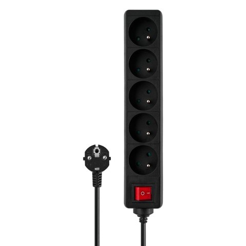 Listwa zasilająca 5 gniazd 1,5m, LZ-01 Listwa zasilająca 5 gniazd 1,5m, LZ-01