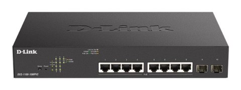 Przełącznik DGS-1100-10MPV2 Switch 8GE PoE+ 2SFP Przełącznik DGS-1100-10MPV2 Switch 8GE PoE+ 2SFP