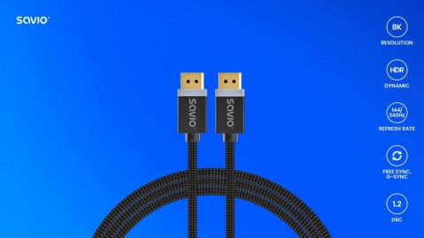 Kabel DisplayPort (M) v1.4, 2m, CL-166 Kabel DisplayPort (M) v1.4, 2m, CL-166