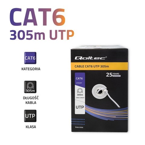 Kabel sieciowy/skrętka UTP | CAT6 | 305m Kabel sieciowy/skrętka UTP | CAT6 | 305m