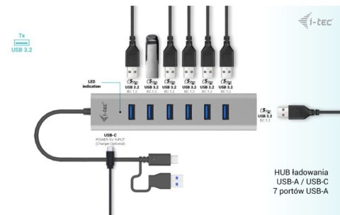 Hub USB-C Charging Metal HUB 7 Port