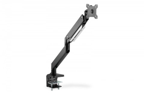 Ramię biurkowe pojedyncze z zaciskiem, 1xLCD, max. 35", max. obciążenie 15kg, ze sprężyną gazową