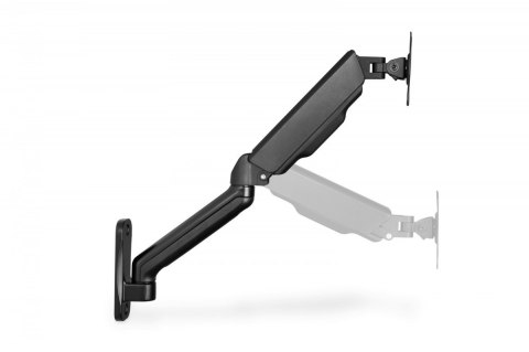 Uchwyt ścienny pojedynczy, 1xLCD, max. 32", max. obciążenie 9kg, ze sprężyną gazową, obrotowy