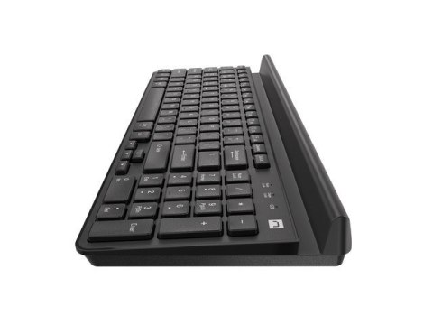 Klawiatura Felimare US bluetooth + 2.4GHz Slim, uchwyt na telefon/tablet czarna Klawiatura Felimare US bluetooth + 2.4GHz Slim, uchwyt na telefon/tablet czarna