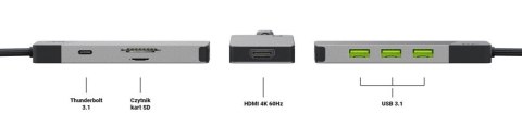 Hub adapter USB-C Connect 3xUSB 3.1 HDMI 4K 60Hz USB-C PD 85W Hub adapter USB-C Connect 3xUSB 3.1 HDMI 4K 60Hz USB-C PD 85W