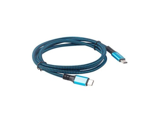 Kabel USB-C M/M USB4 1.2m 100W 8K 60HZ czarno-niebieski Kabel USB-C M/M USB4 1.2m 100W 8K 60HZ czarno-niebieski
