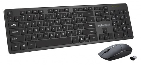 Zestaw bezprzewodowy klawiatura + mysz MAXIM 2,4GHz, zasięg 10m nano odbiornik USB 104 klawisze QWERTY Zestaw bezprzewodowy klawiatura + mysz MAXIM 2,4GHz, zasięg 10m nano odbiornik USB 104 klawisze QWERTY